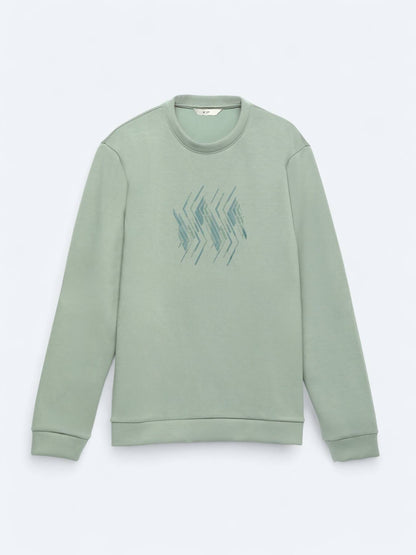 Mint Rundhalsmuster Sweatshirt