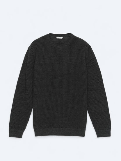 Schwarzer Strickpullover