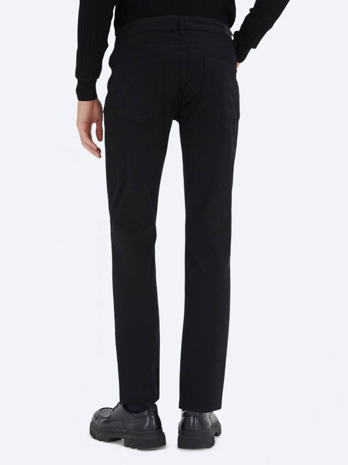Schwarze Velours Casual Baumwollhose