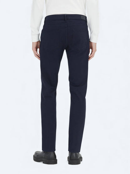 Navy Blaue Velours Casual Baumwollhose