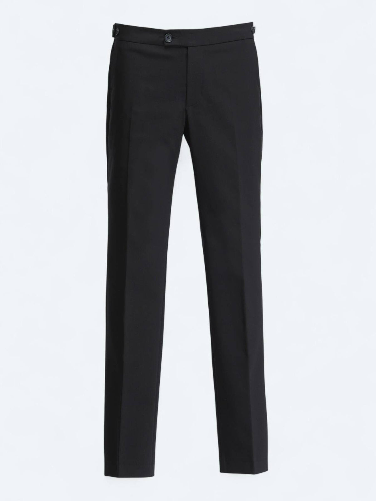 Schwarze Weberei Regular Fit Smart Casual Baumwollmischung Hose
