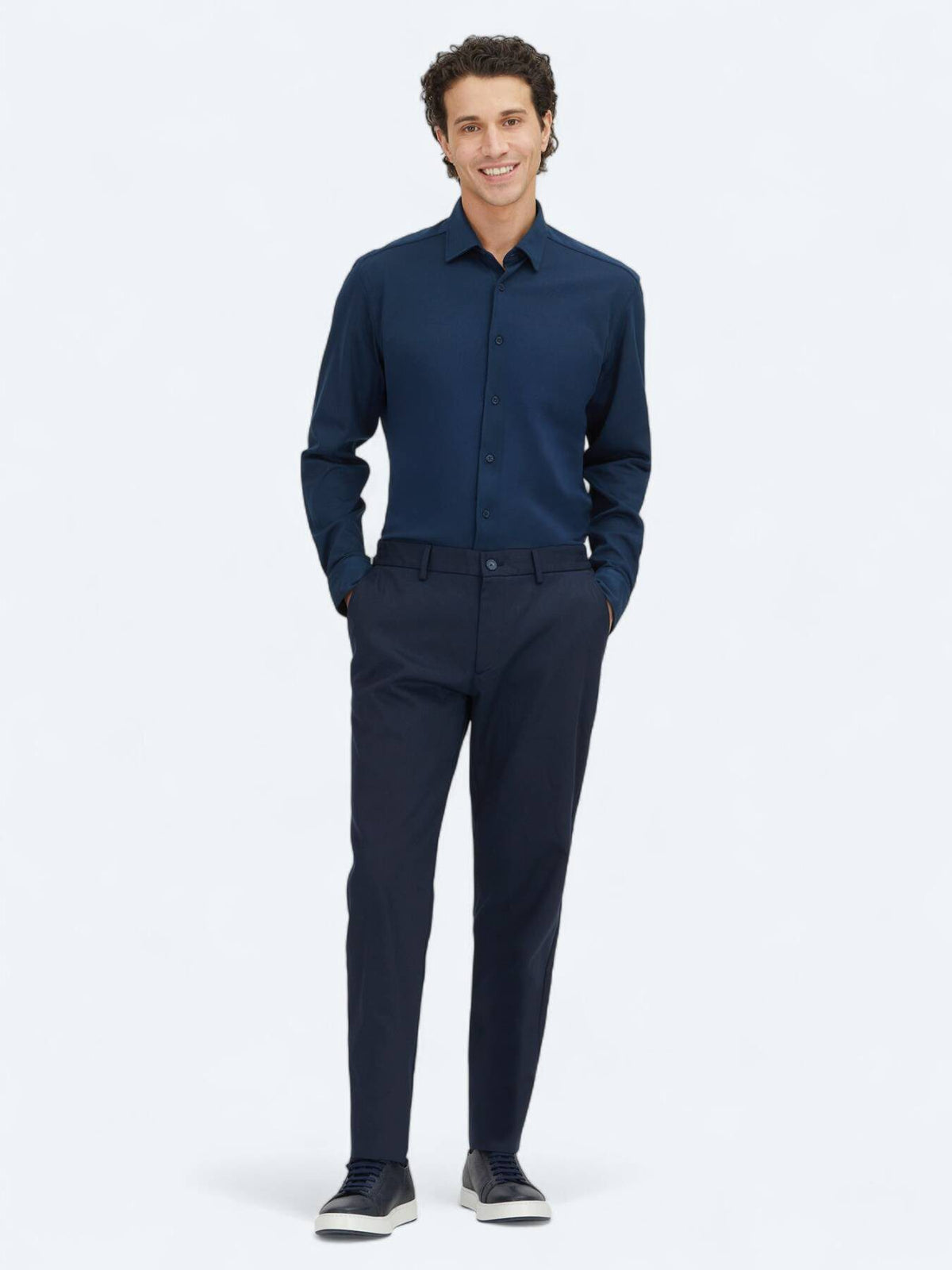 Navy Blaue Jogginghose aus Baumwollmix