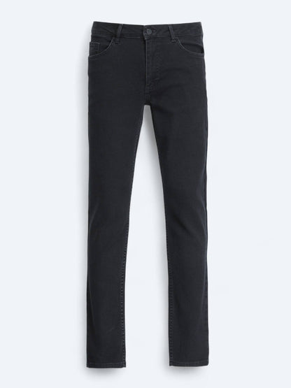 Marineblaue Velours Slim Fit Jeans