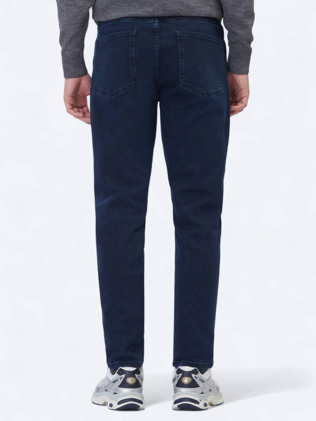 Marineblaue Velours Slim Fit Jeans