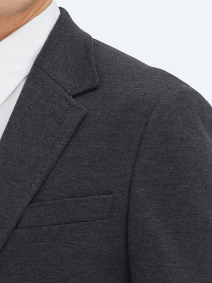 Kohle Schwarz Modern Fit Baumwollanzug