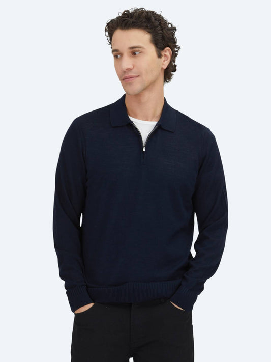Navy Blau Strickpullover
