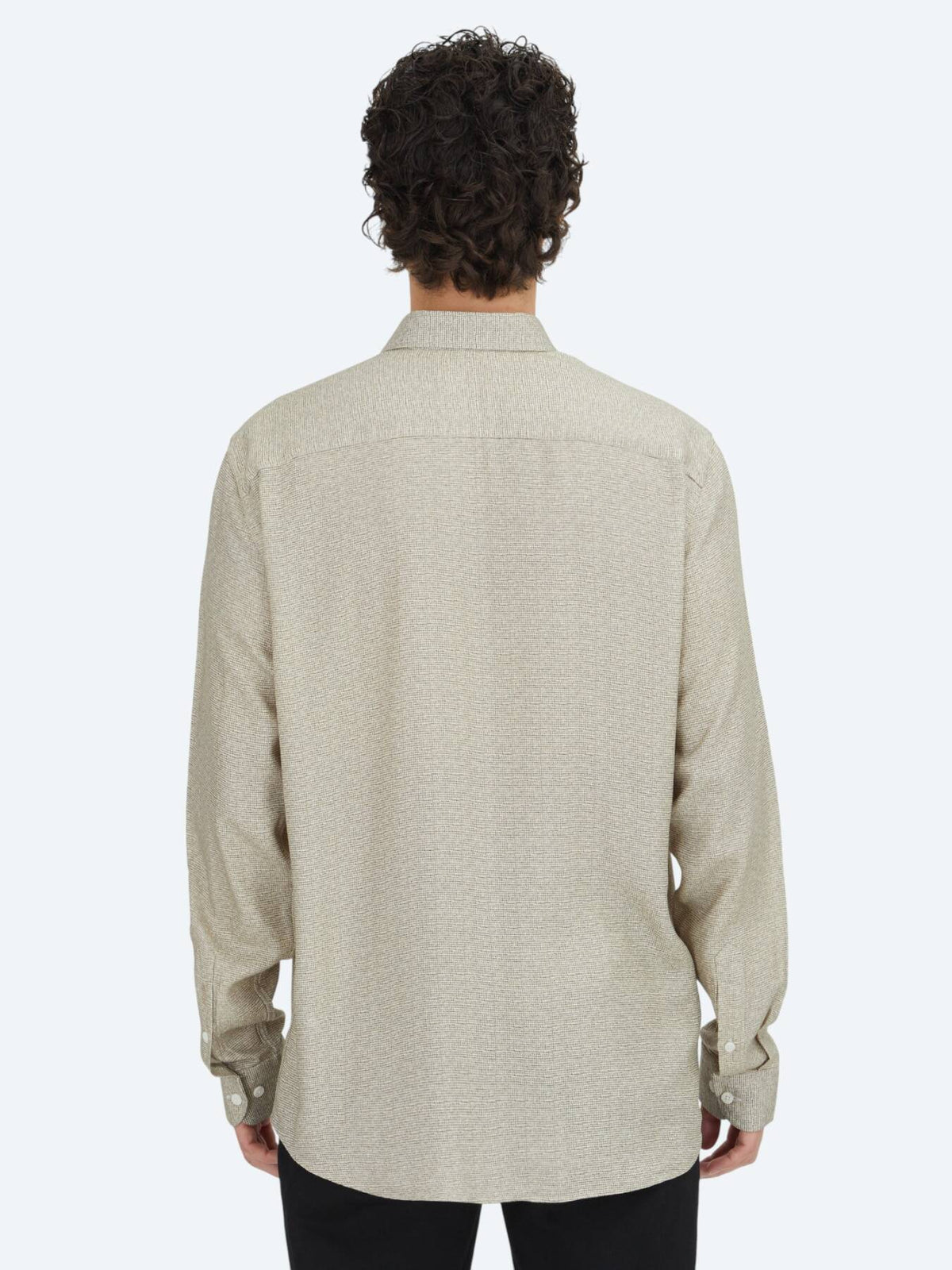 Beige Regular Fit Weben Casual 100% Baumwollhemd