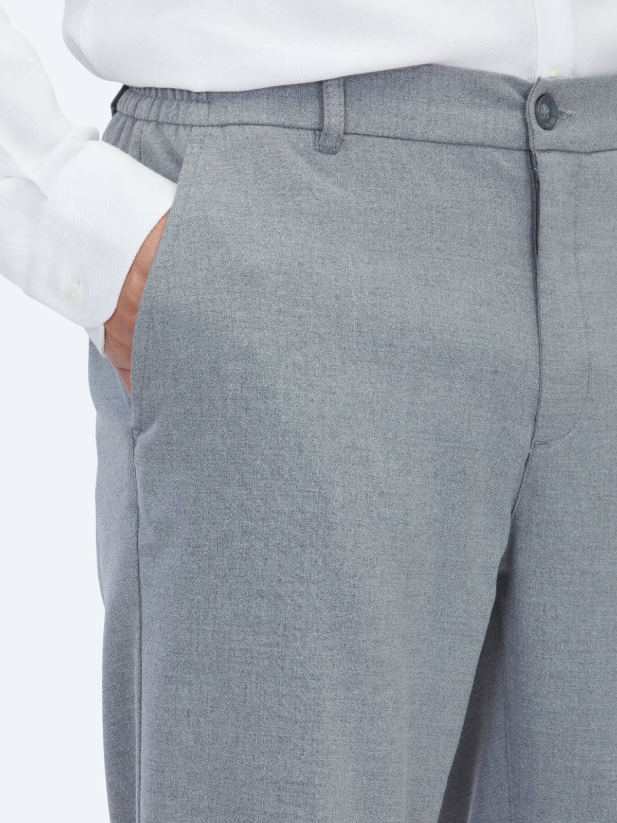 Grau Gewebte Jogginghose Casual Fit