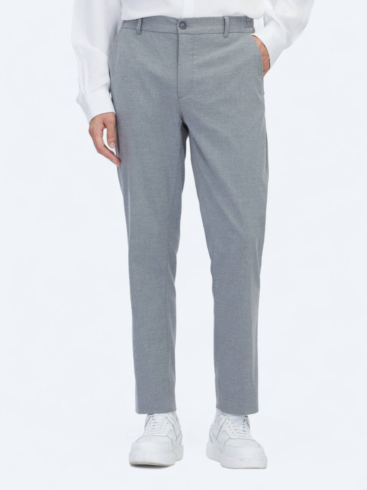 Grau Gewebte Jogginghose Casual Fit