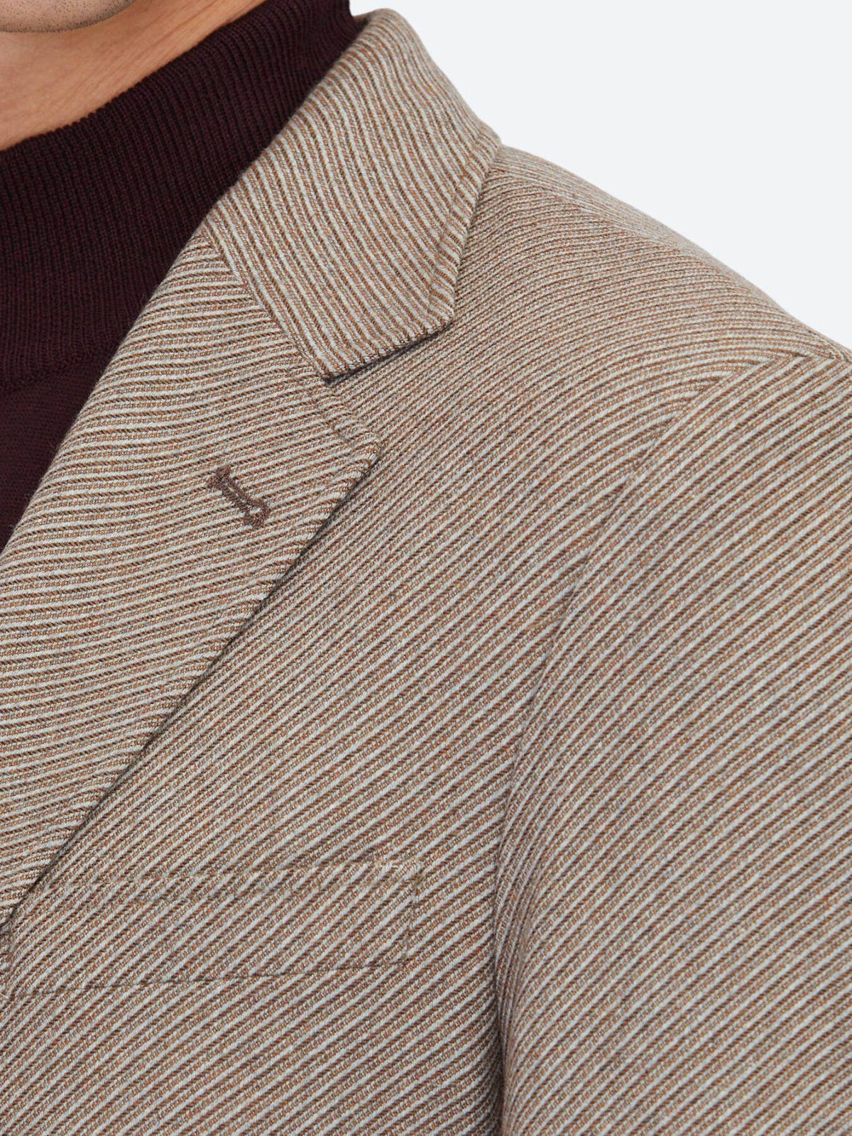 Hellbraune gemusterte moderne Wolljacke