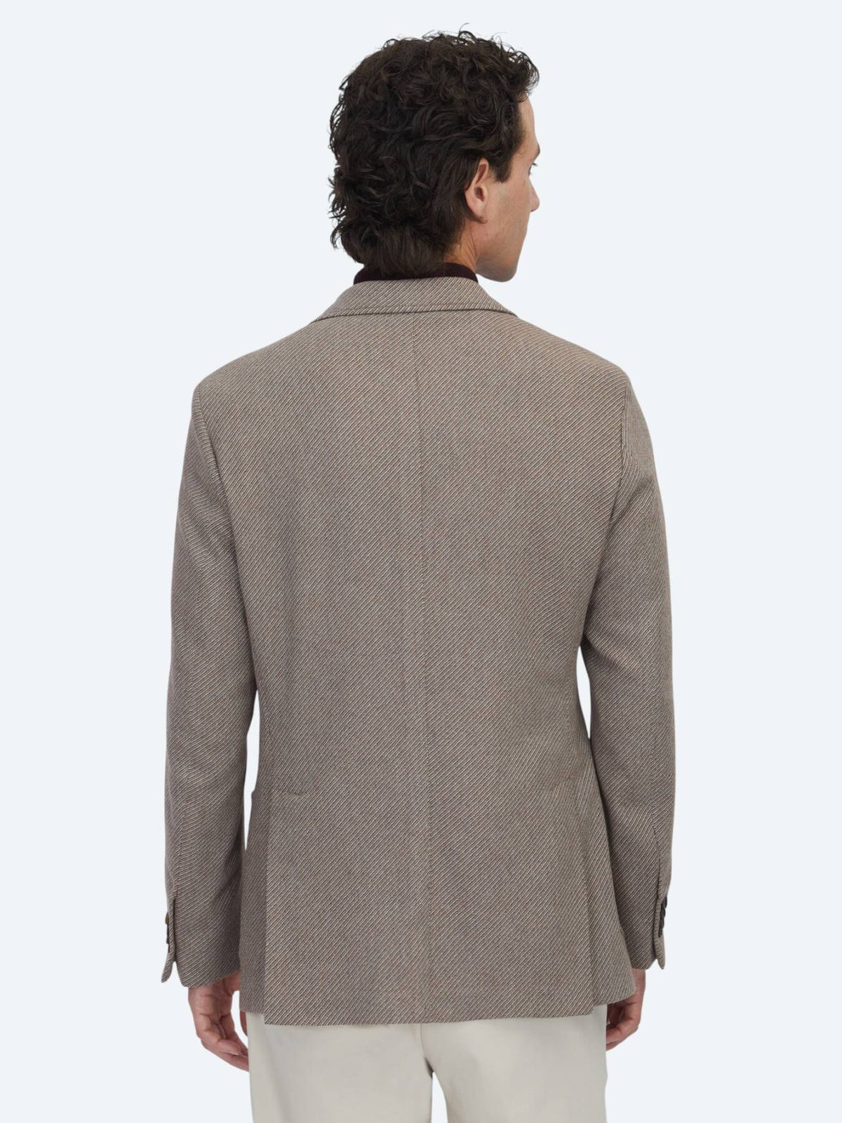 Hellbraune gemusterte moderne Wolljacke