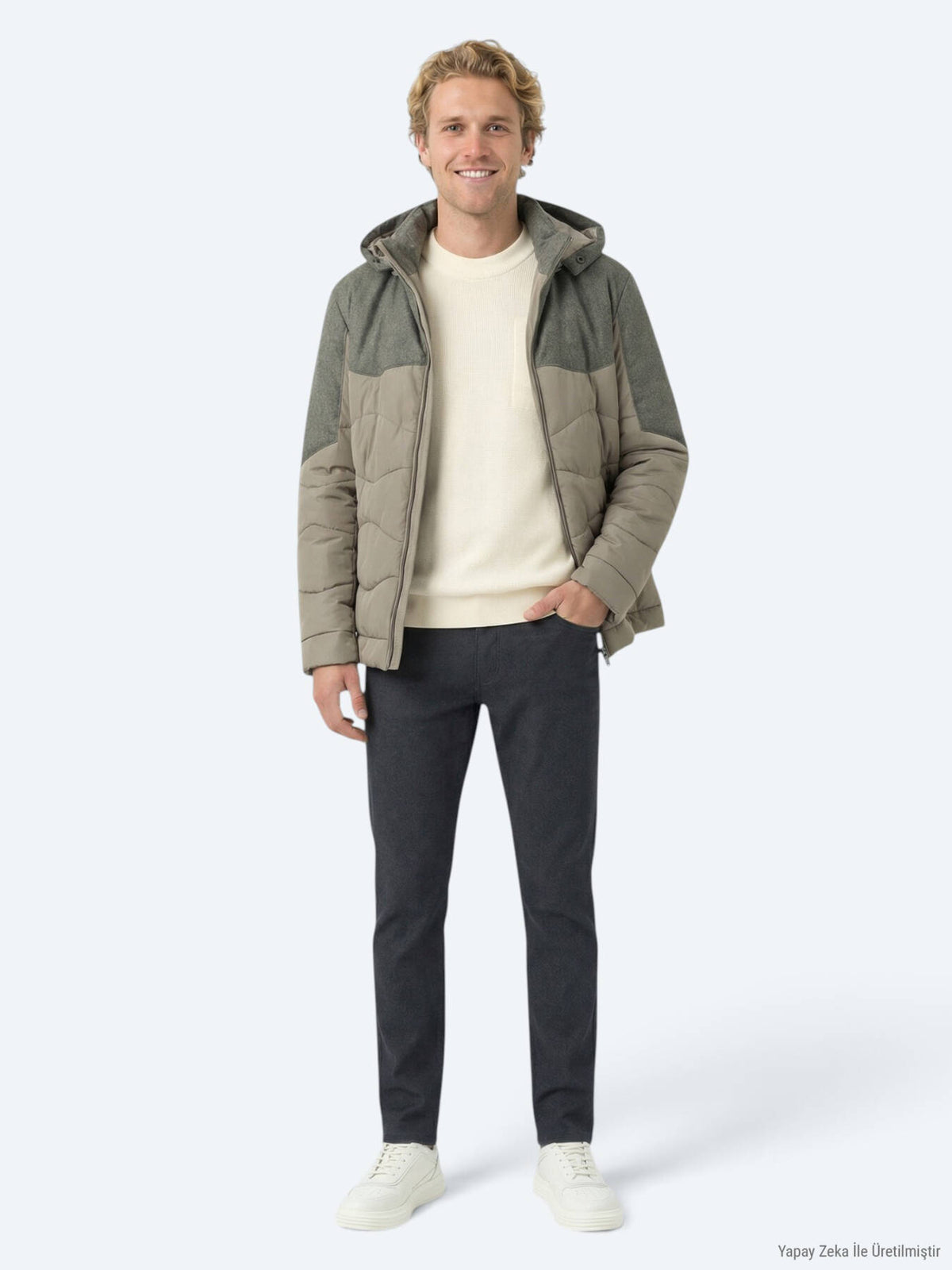 Edel Regular Fit Freizeit Velours Mantel mit abnehmbarer Kapuze