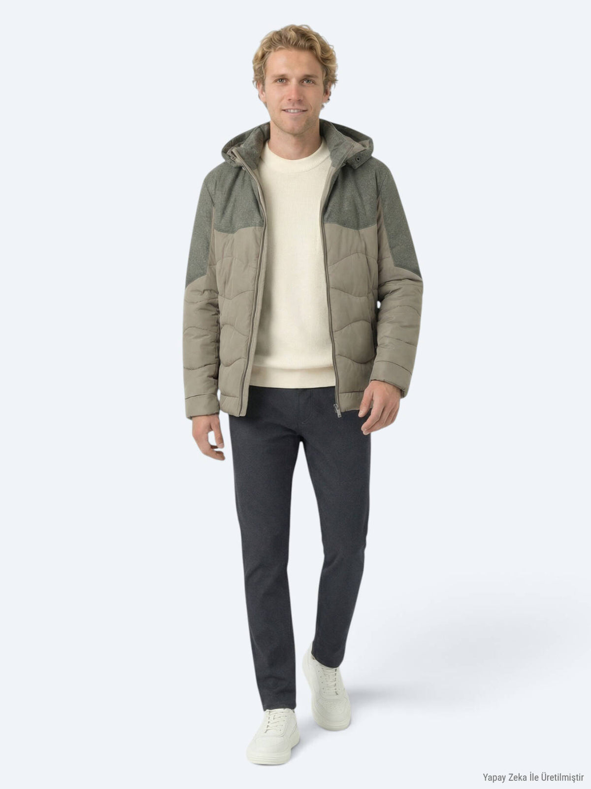 Edel Regular Fit Freizeit Velours Mantel mit abnehmbarer Kapuze
