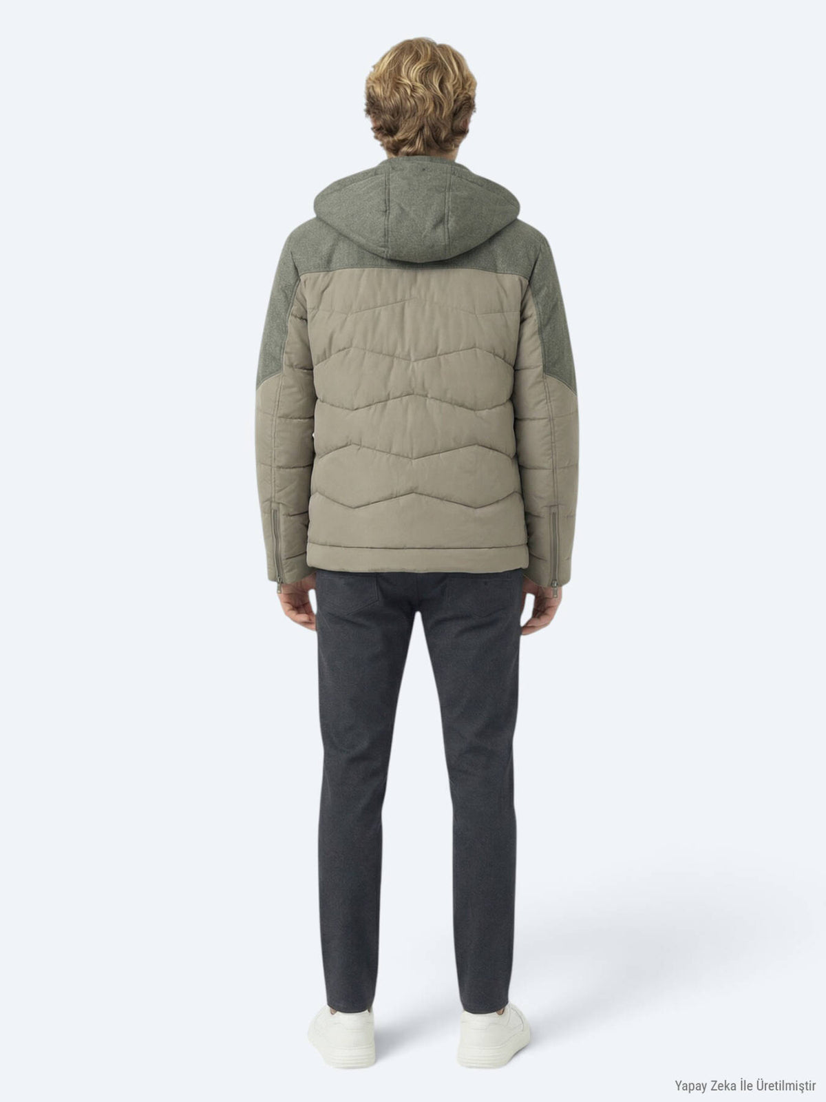 Edel Regular Fit Freizeit Velours Mantel mit abnehmbarer Kapuze