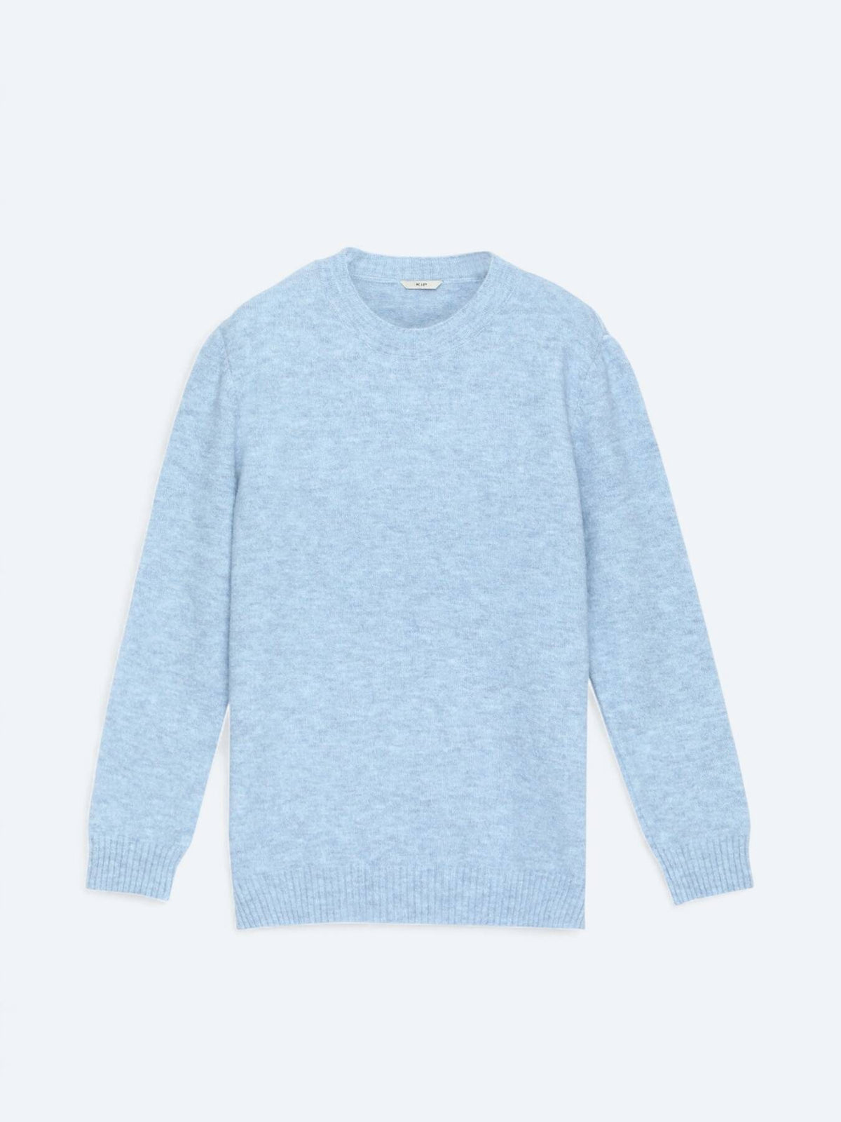 Blaues Strick-Sweatshirt