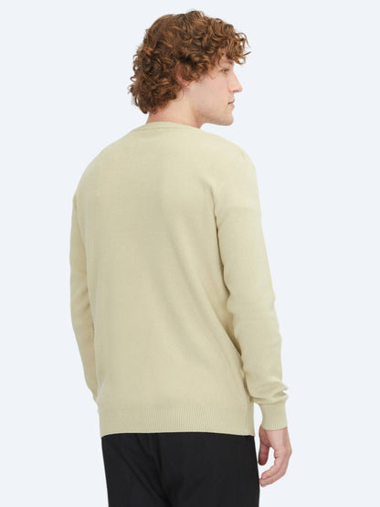 Ölgrüner Strickpullover