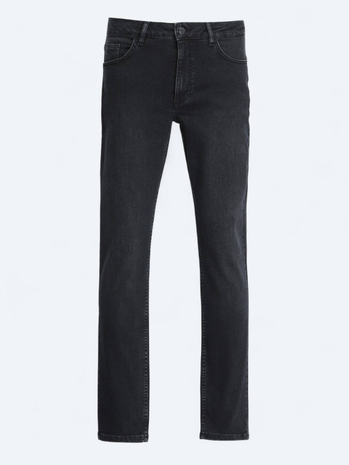 Schwarze Velours Slim Fit Jeans