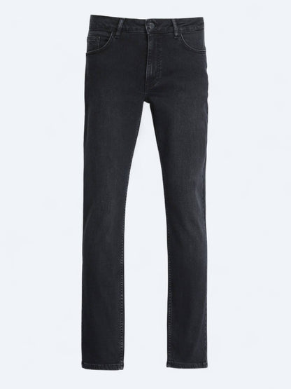 Schwarze Velours Slim Fit Jeans