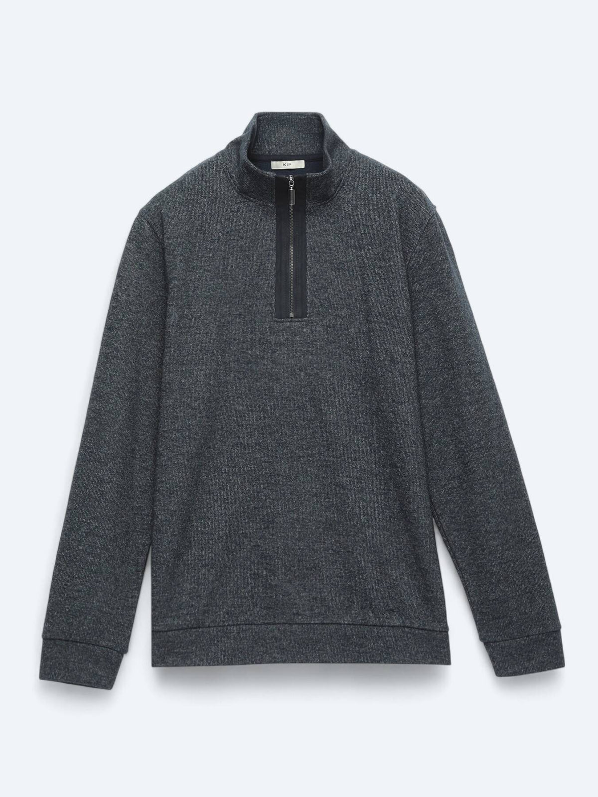 Navy Blau Rollkragen Gestreiftes Sweatshirt