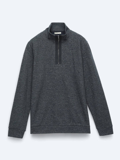 Navy Blau Rollkragen Gestreiftes Sweatshirt