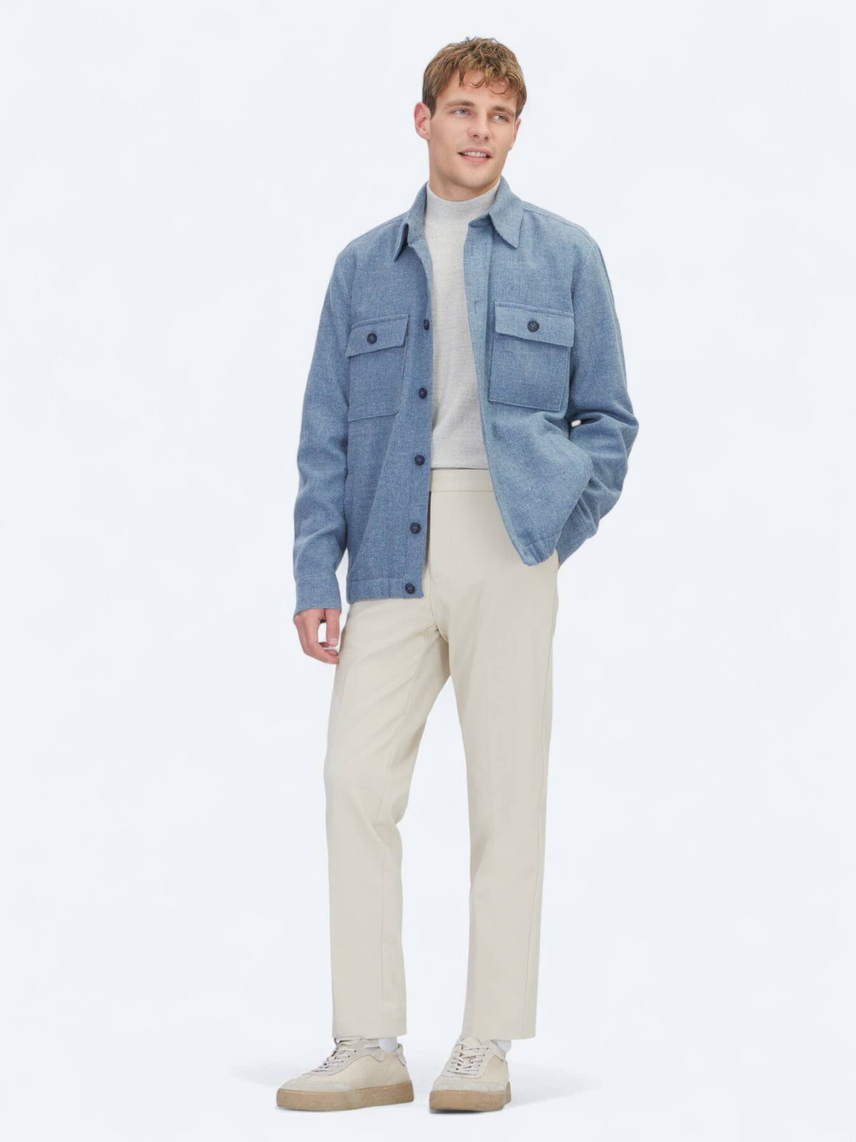 Blaues Overshirt