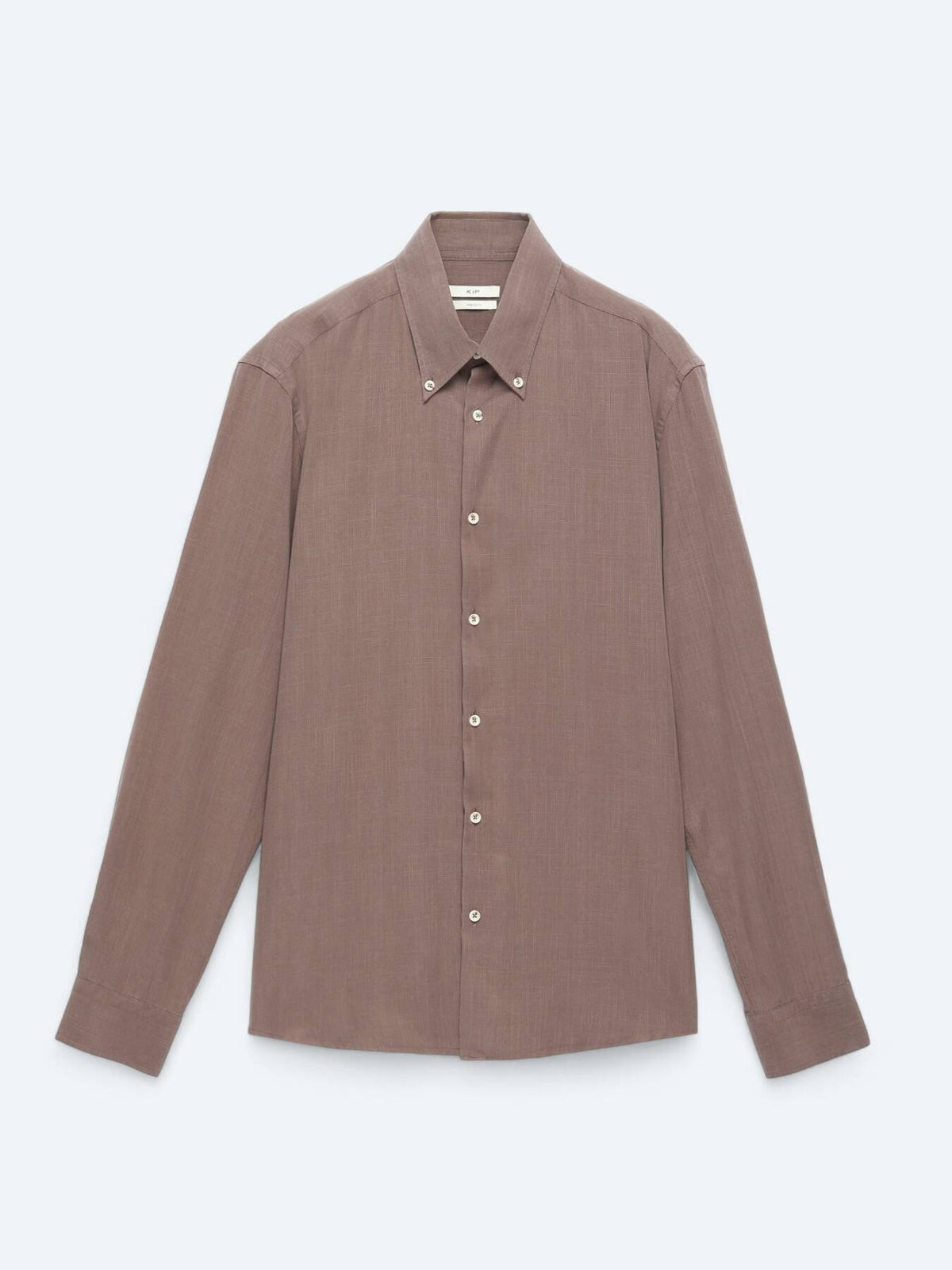 Braun Regular Fit Casual Baumwollhemd