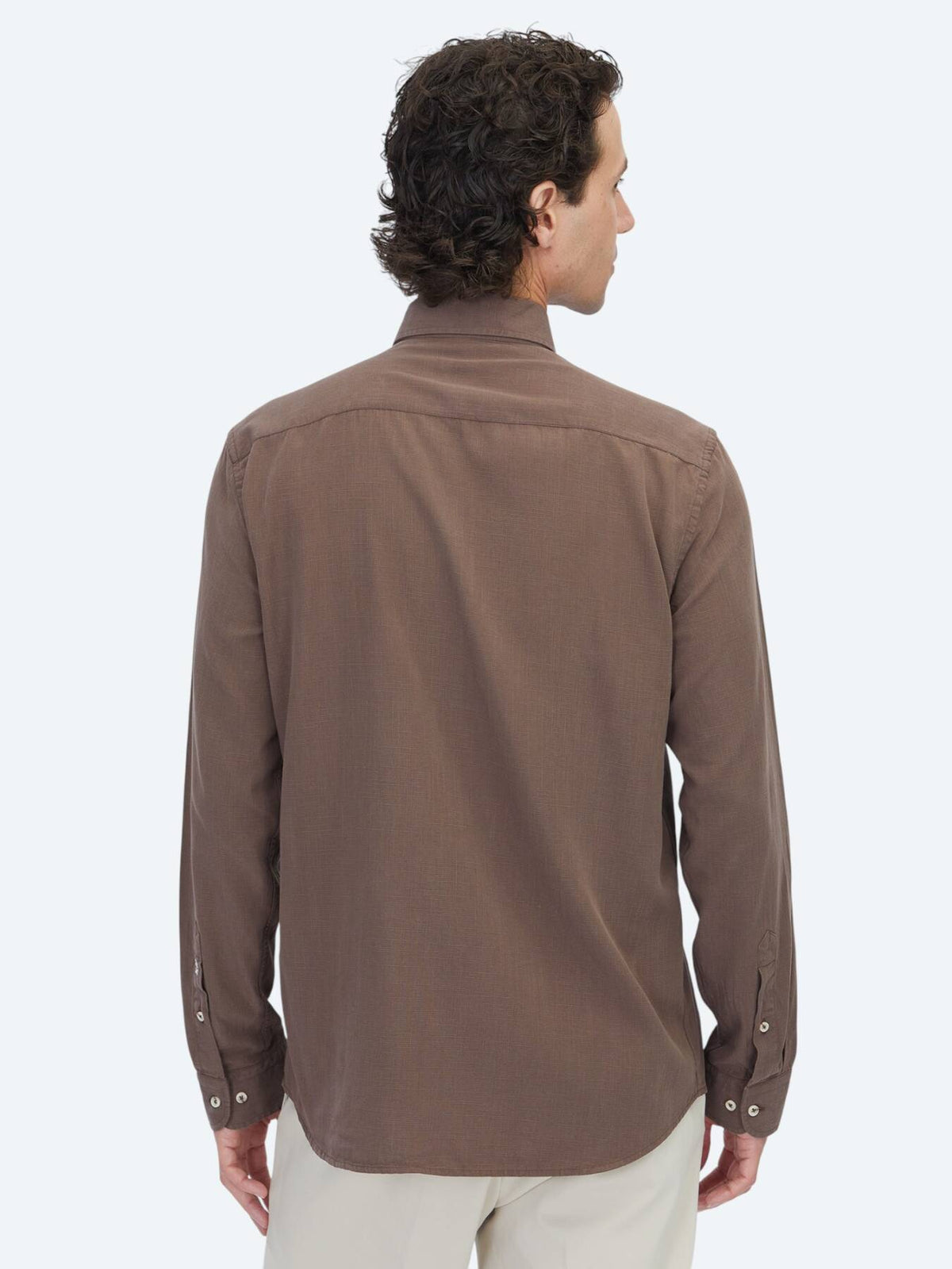 Braun Regular Fit Casual Baumwollhemd