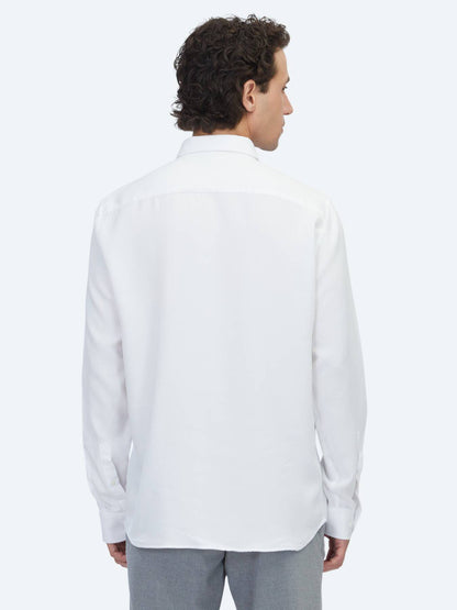 Weißes Regular Fit Casual Hemd