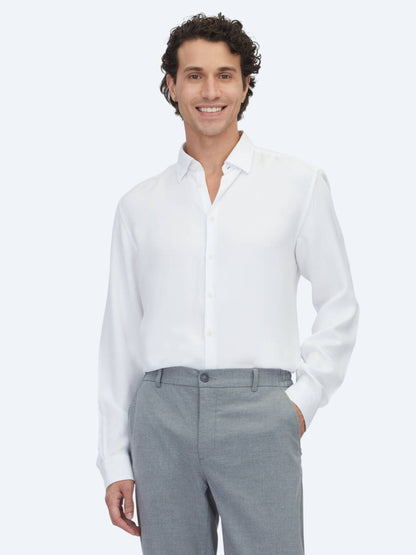 Weißes Regular Fit Casual Hemd