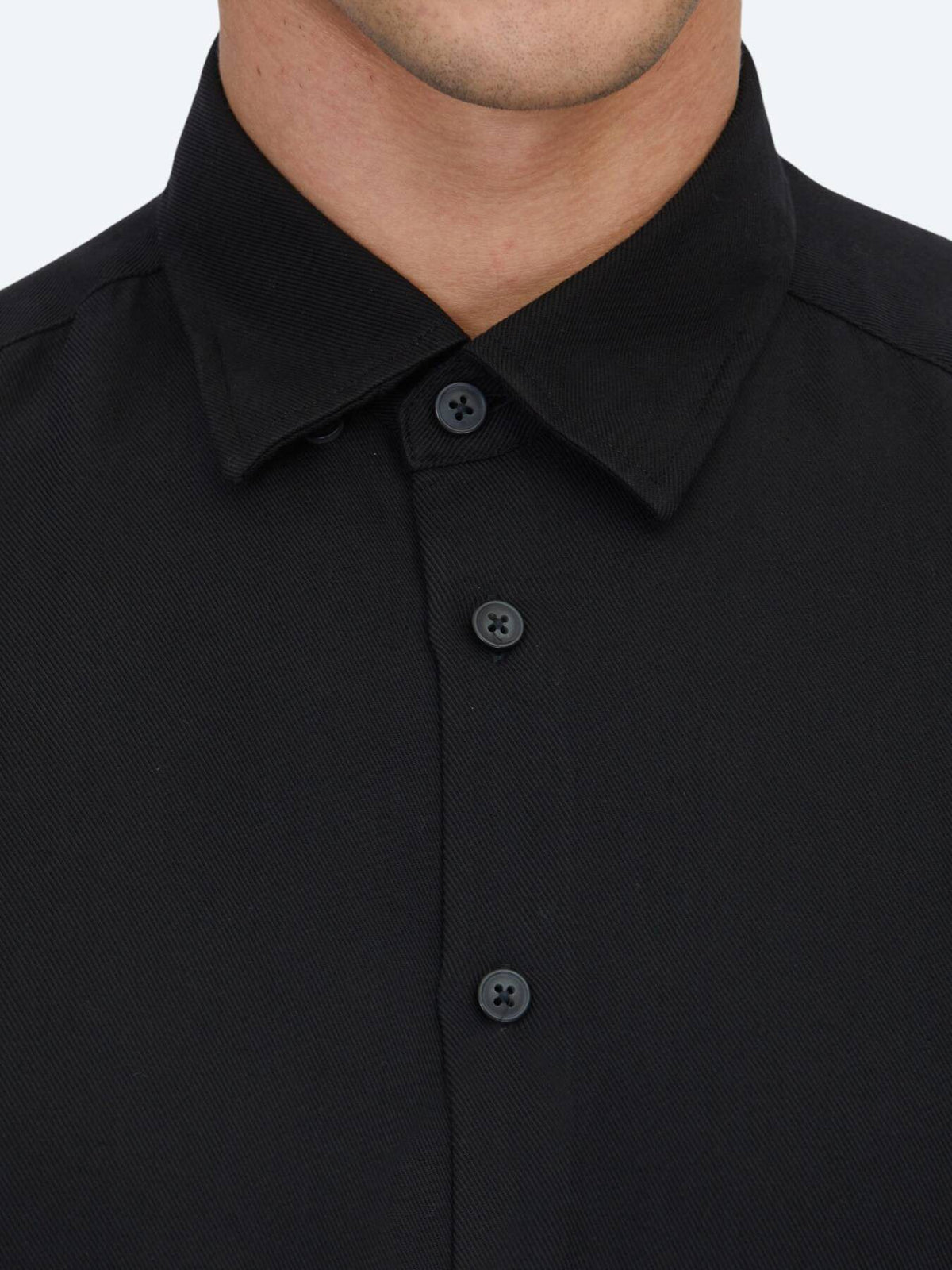 Schwarzes Regular Fit Casual Hemd