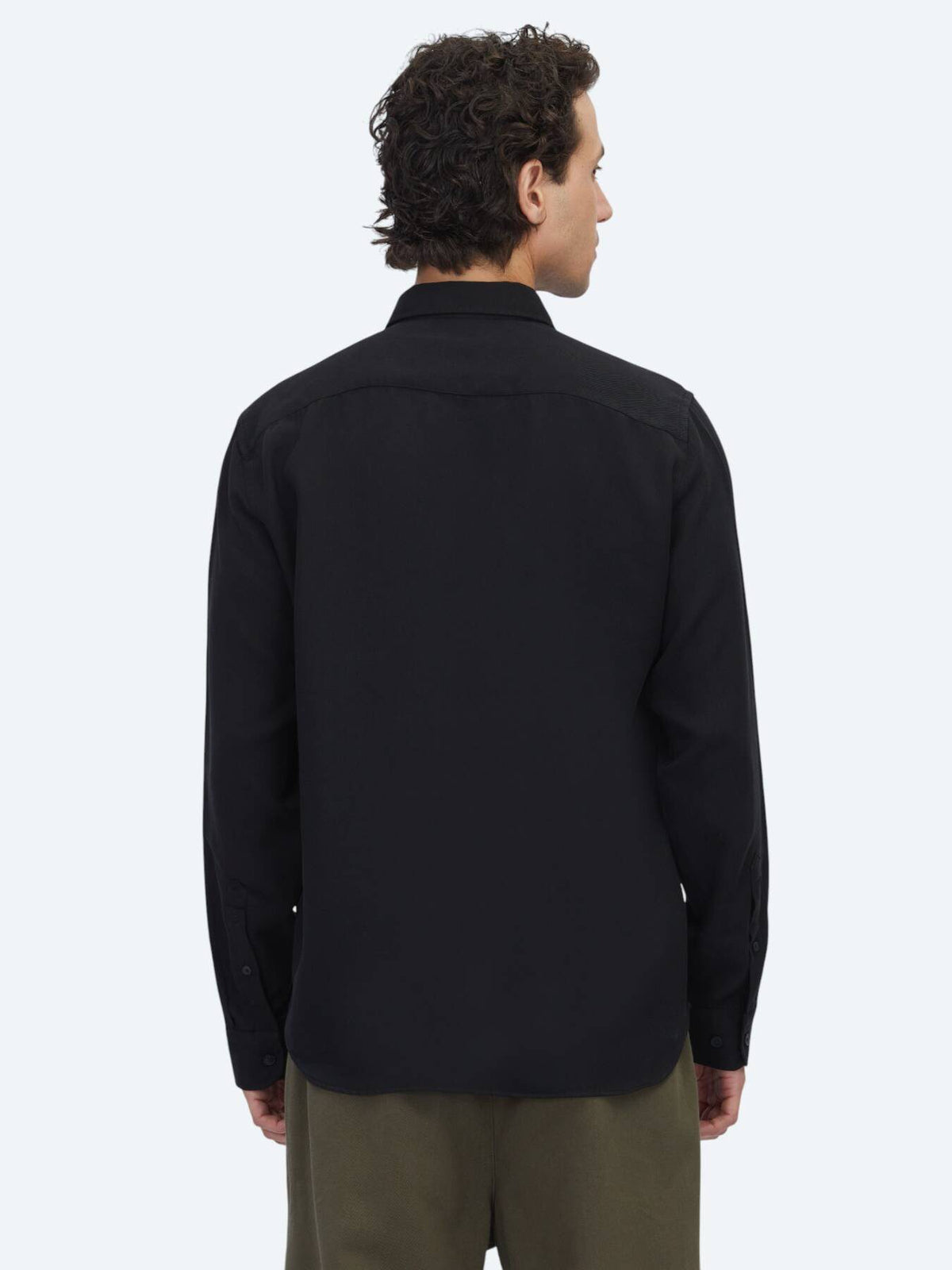 Schwarzes Regular Fit Casual Hemd