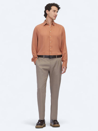 Karo Rot Regular Fit Casual Hemd