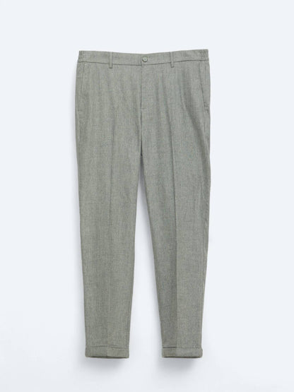 Graue Web-Jogginghose aus Wolle