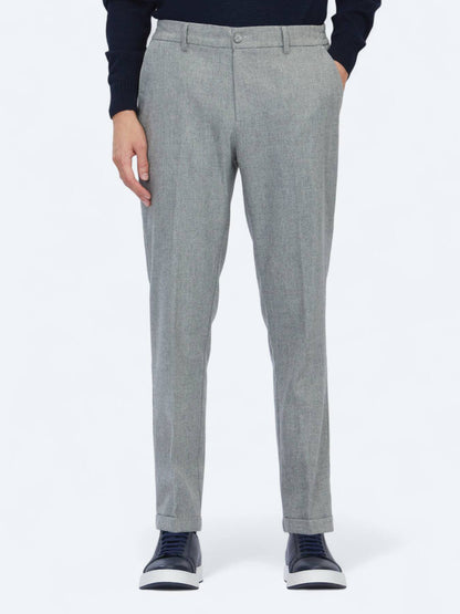 Graue Web-Jogginghose aus Wolle