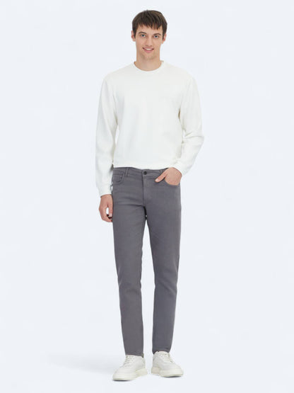 Hartkohle Weben Slim Fit Freizeit Baumwollmischung Hose