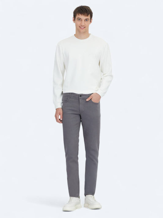 Hartkohle Weben Slim Fit Freizeit Baumwollmischung Hose