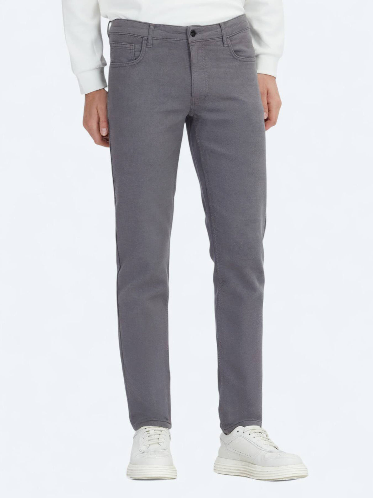 Hartkohle Weben Slim Fit Freizeit Baumwollmischung Hose