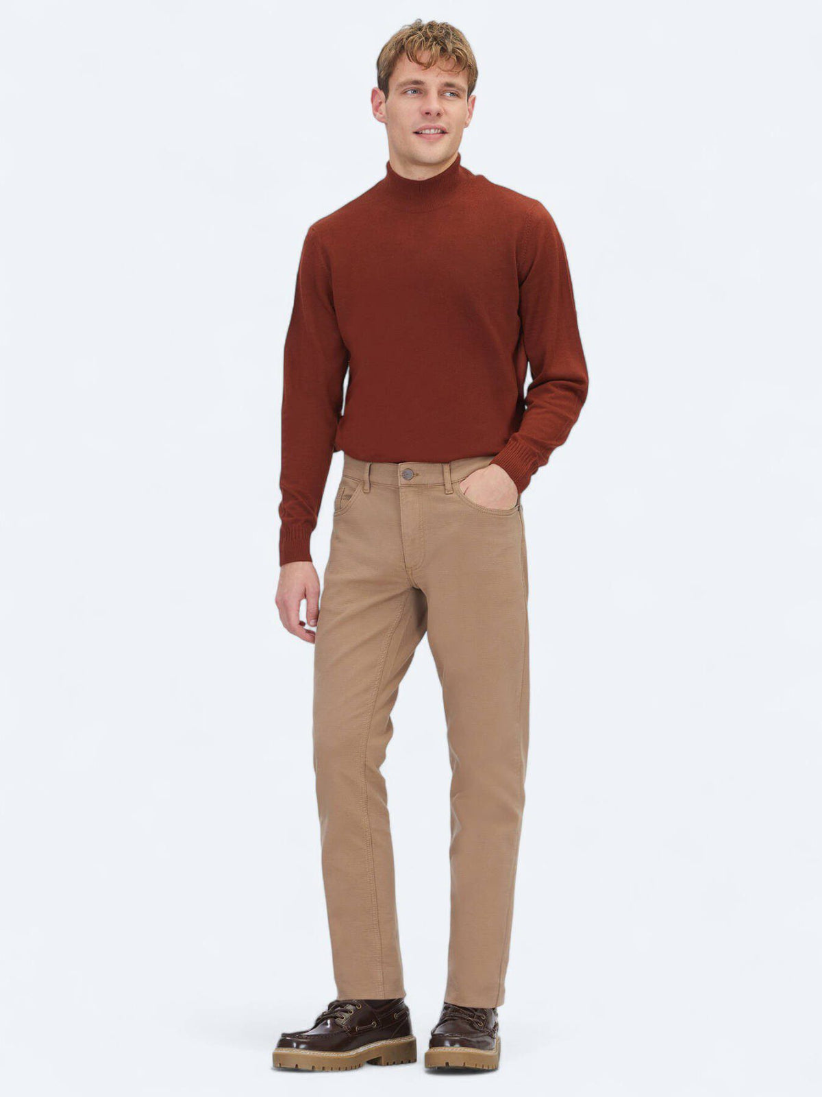Edel Velours Casual Baumwollhose Slim Fit