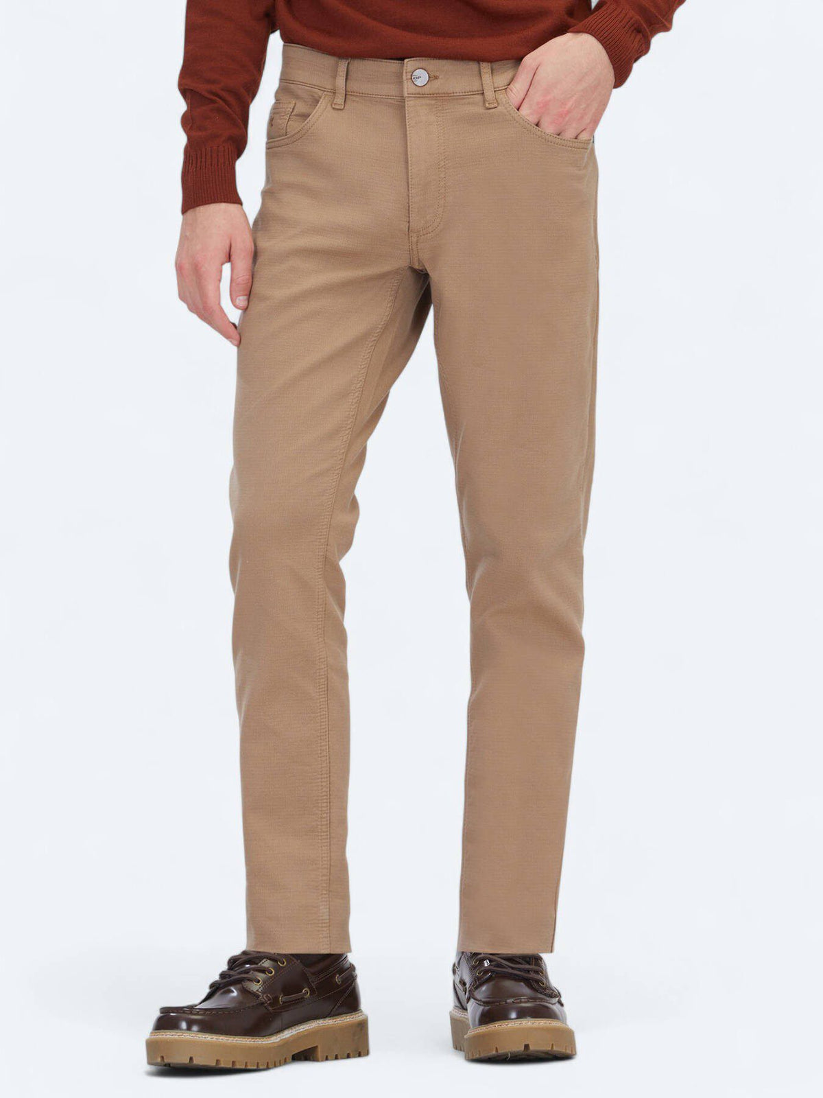Edel Velours Casual Baumwollhose Slim Fit