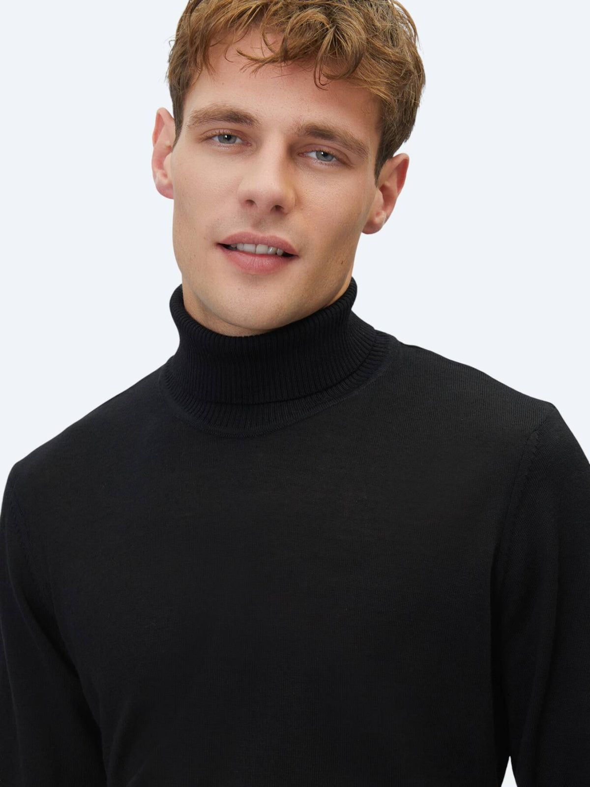 Schwarzes Strick-Sweatshirt