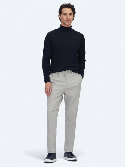 Marineblaues Strick-Sweatshirt