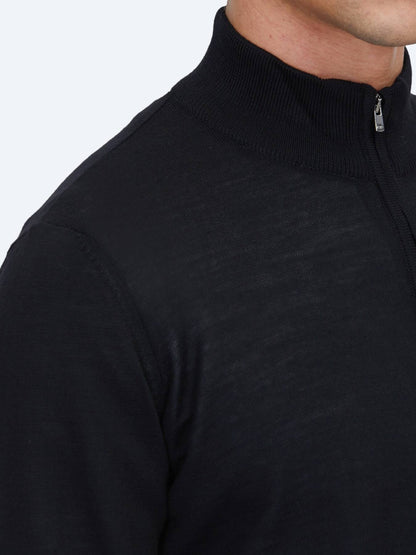 Schwarzes Strick-Sweatshirt
