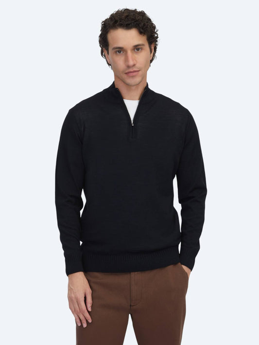 Schwarzes Strick-Sweatshirt