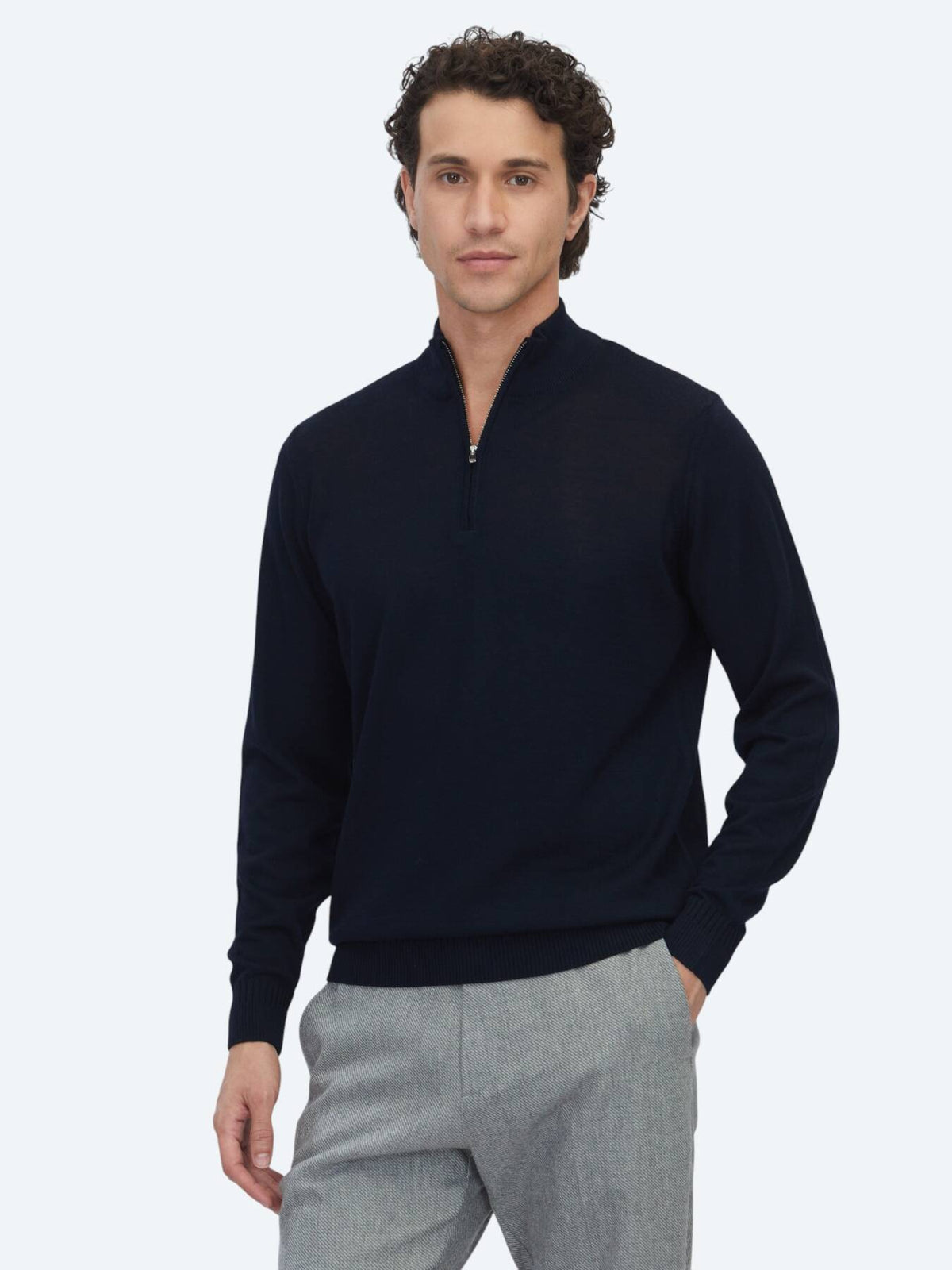 Navy Blau Strickpullover