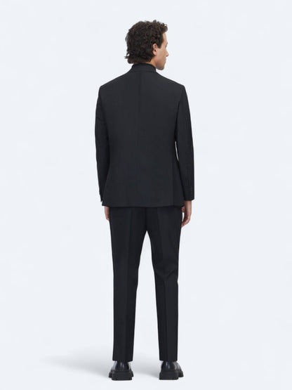 Schwarzer Micro Regular Fit Anzug