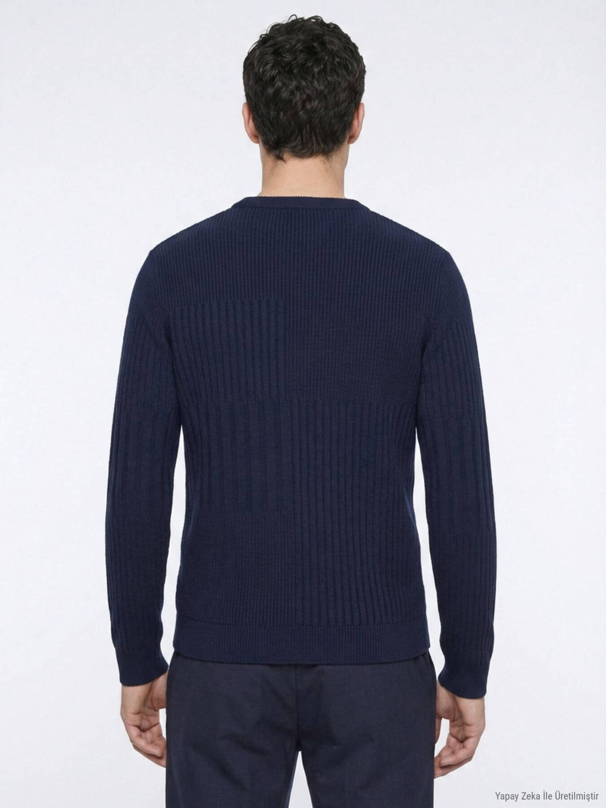 Marineblauer Strickpullover