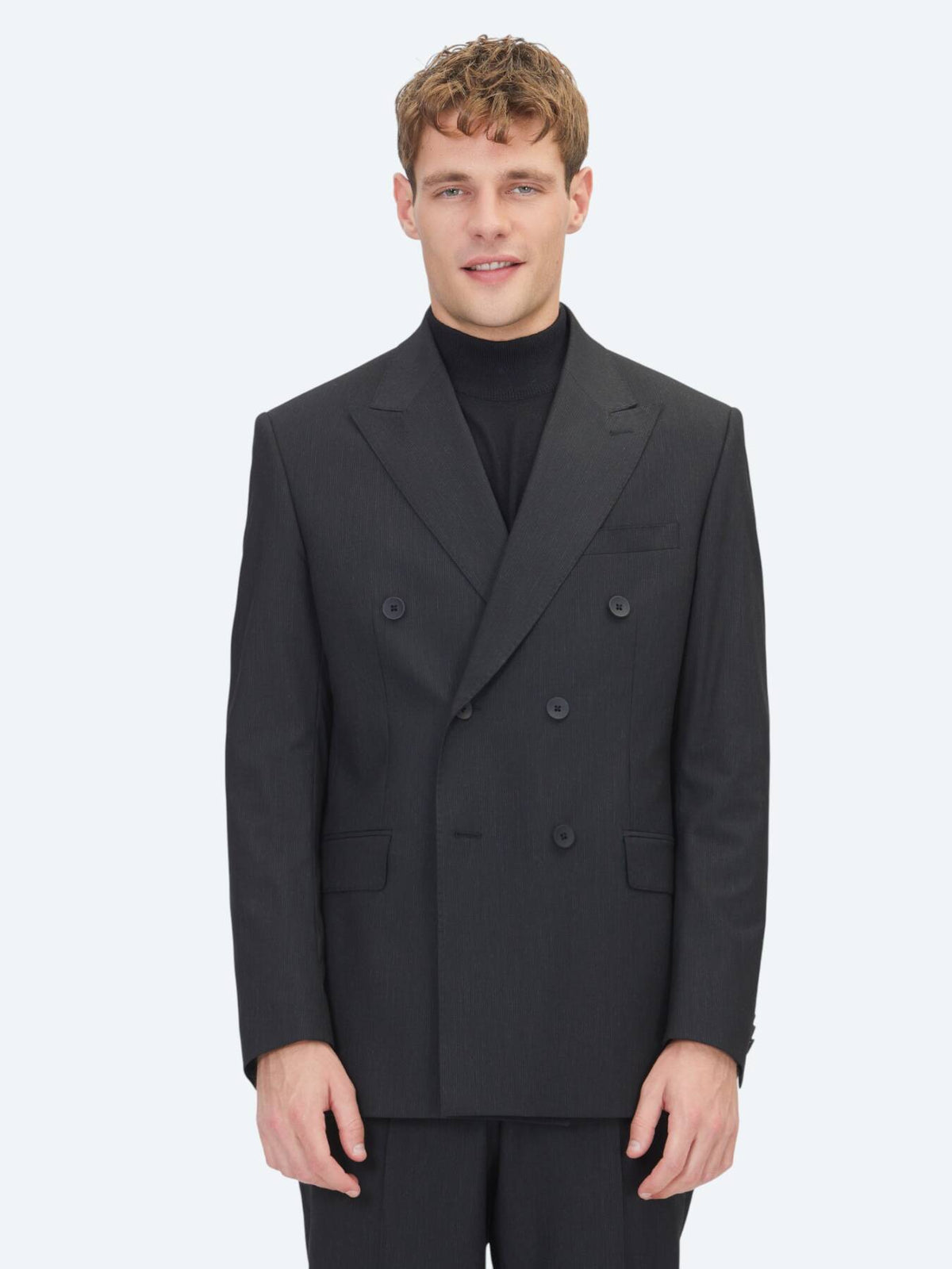 Schwarzer Micro Modern Fit Anzug