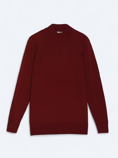 Burgunder Strickpullover