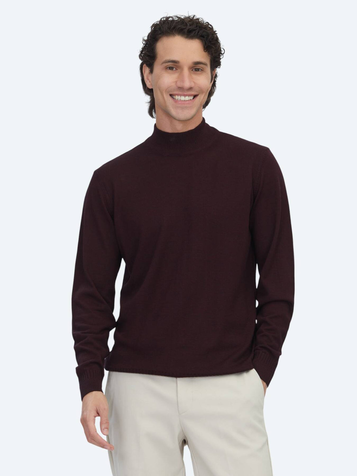 Burgunder Strickpullover