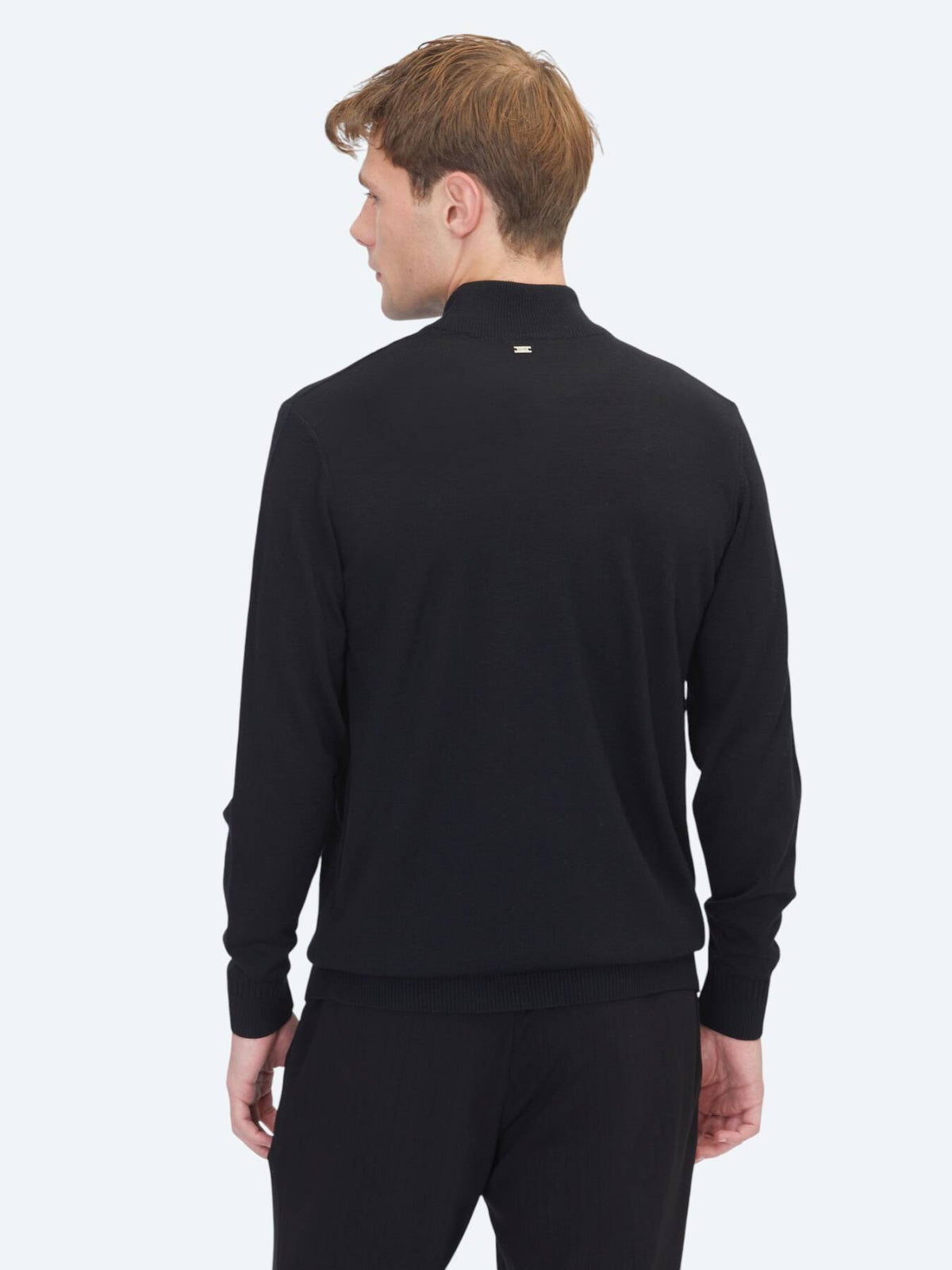 Schwarzes Strick-Sweatshirt